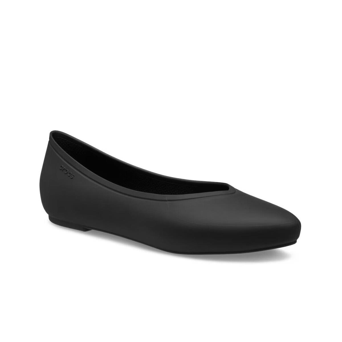 Womens Crocs Brooklyn Black Croslite Flat