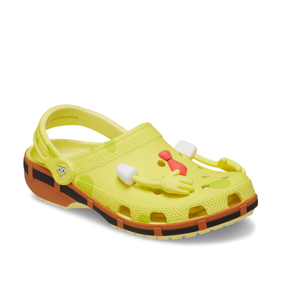 Mens Crocs Spongebob Classic Banana Yellow Eva Clog