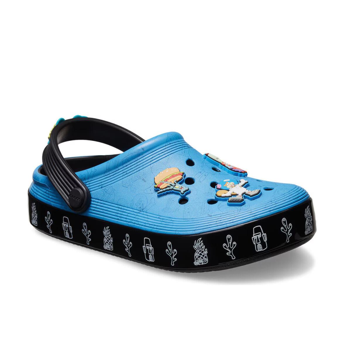 Mens Crocs Spongebob Off Court Black Multicolor Eva Clog