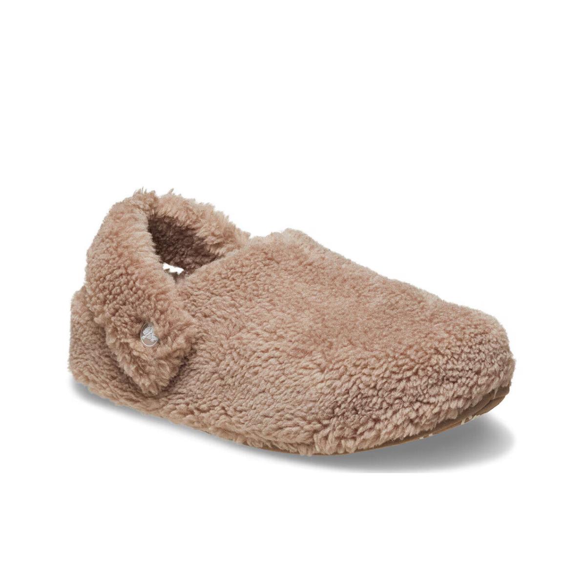 Womens Crocs Classic Cozzzy Mushroom Shearling Slipper - Beige