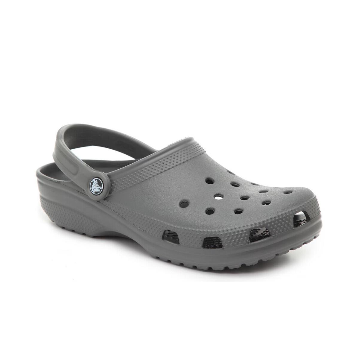 Mens Crocs Classic Slate Grey Croslite Clog Medium/Regular