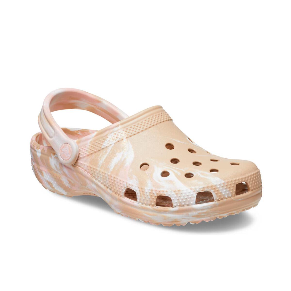 Mens Crocs Classic Marbled Beige Eva Clog