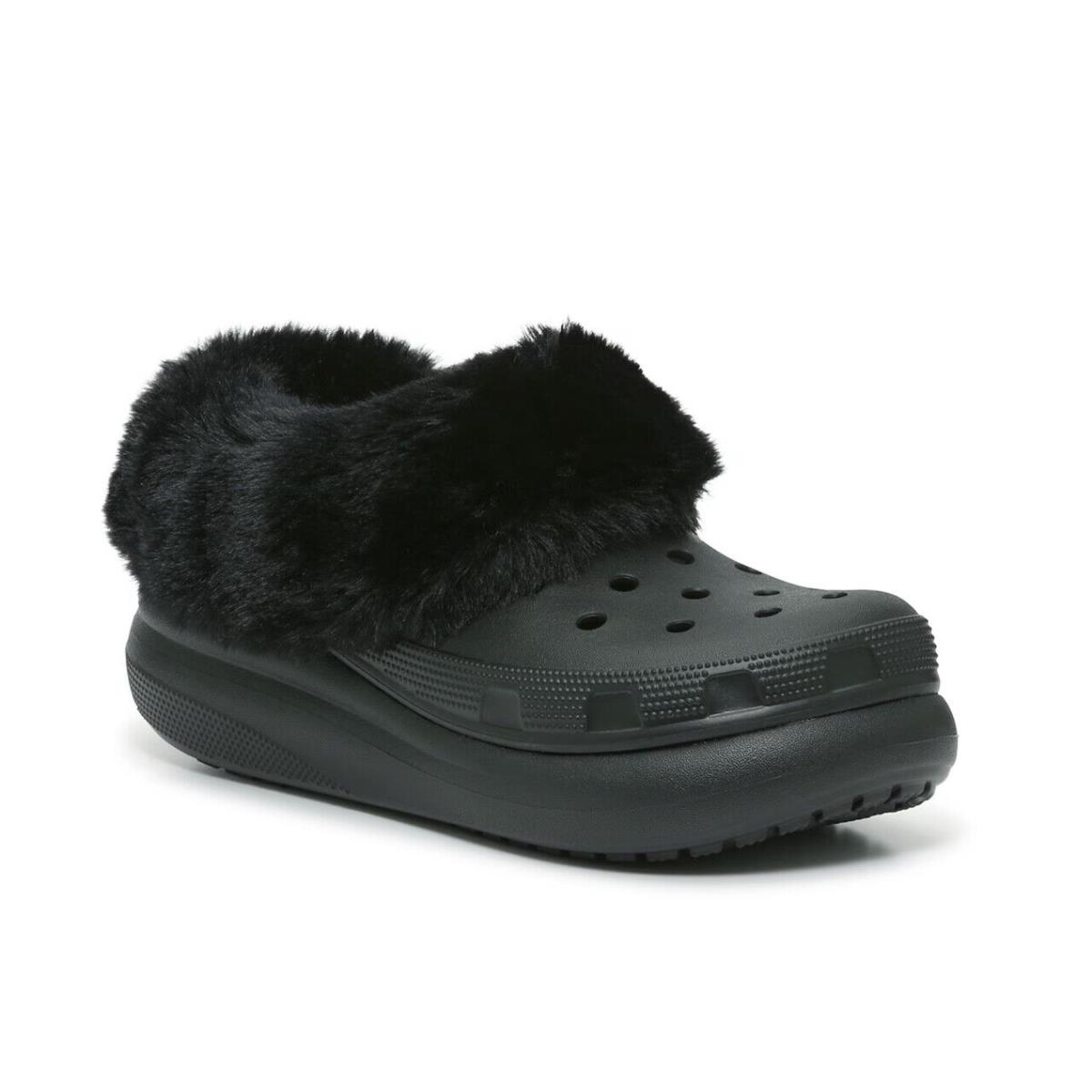 Womens Crocs Furever Crush Black Eva Clog