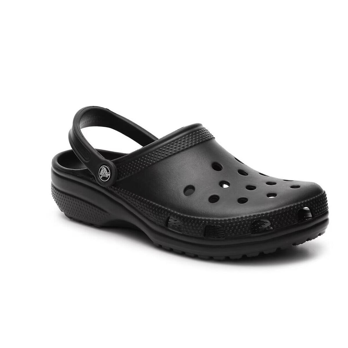 Mens Crocs Classic Black Croslite Clog - Black