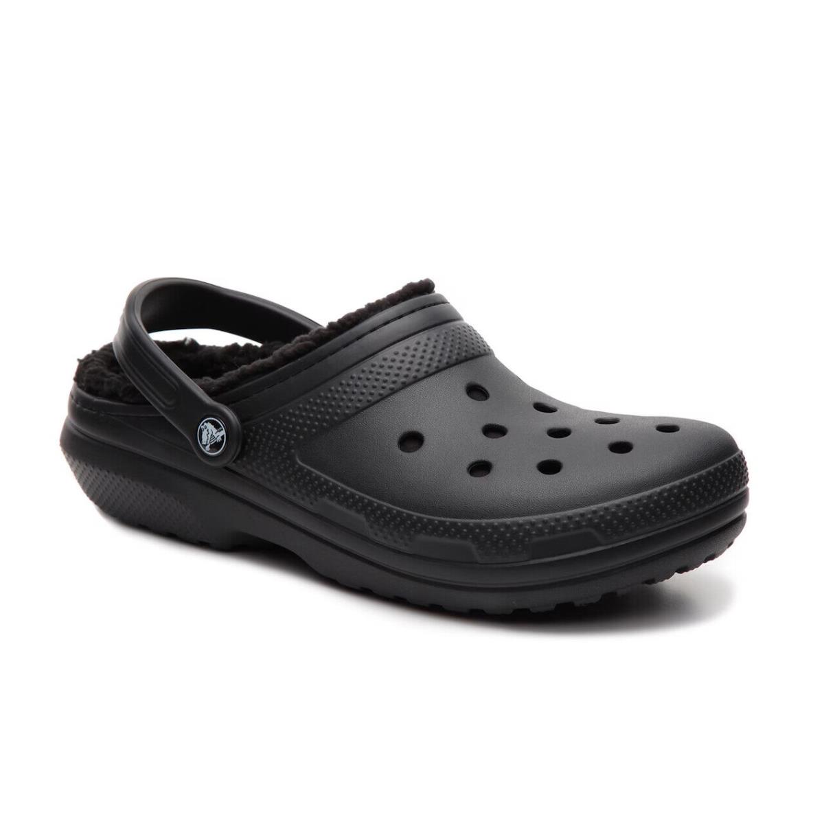 Mens Crocs Classic Lined Black Croslite Clog