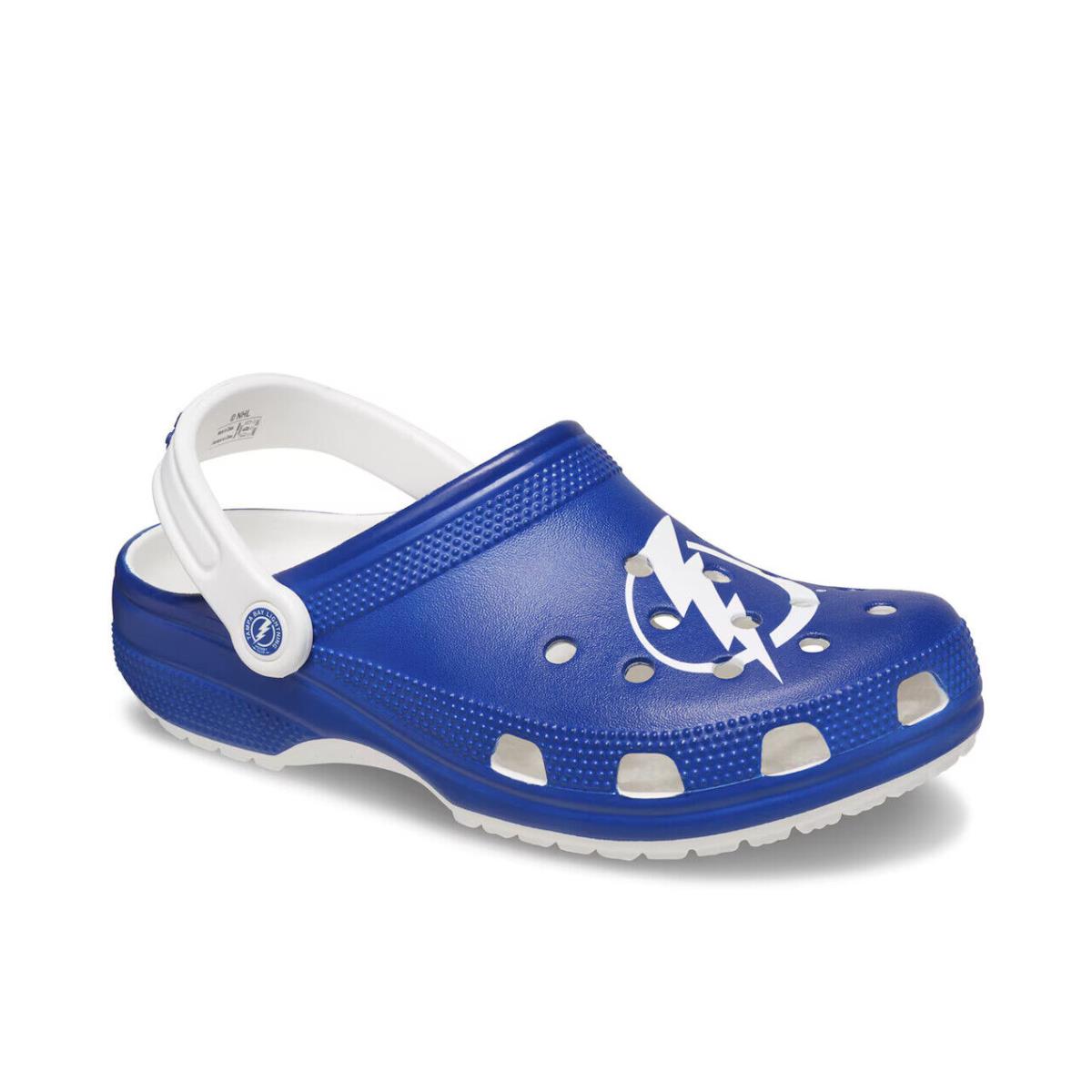 Mens Crocs Nhl Tampa Bay Classic Blue White Eva Clog