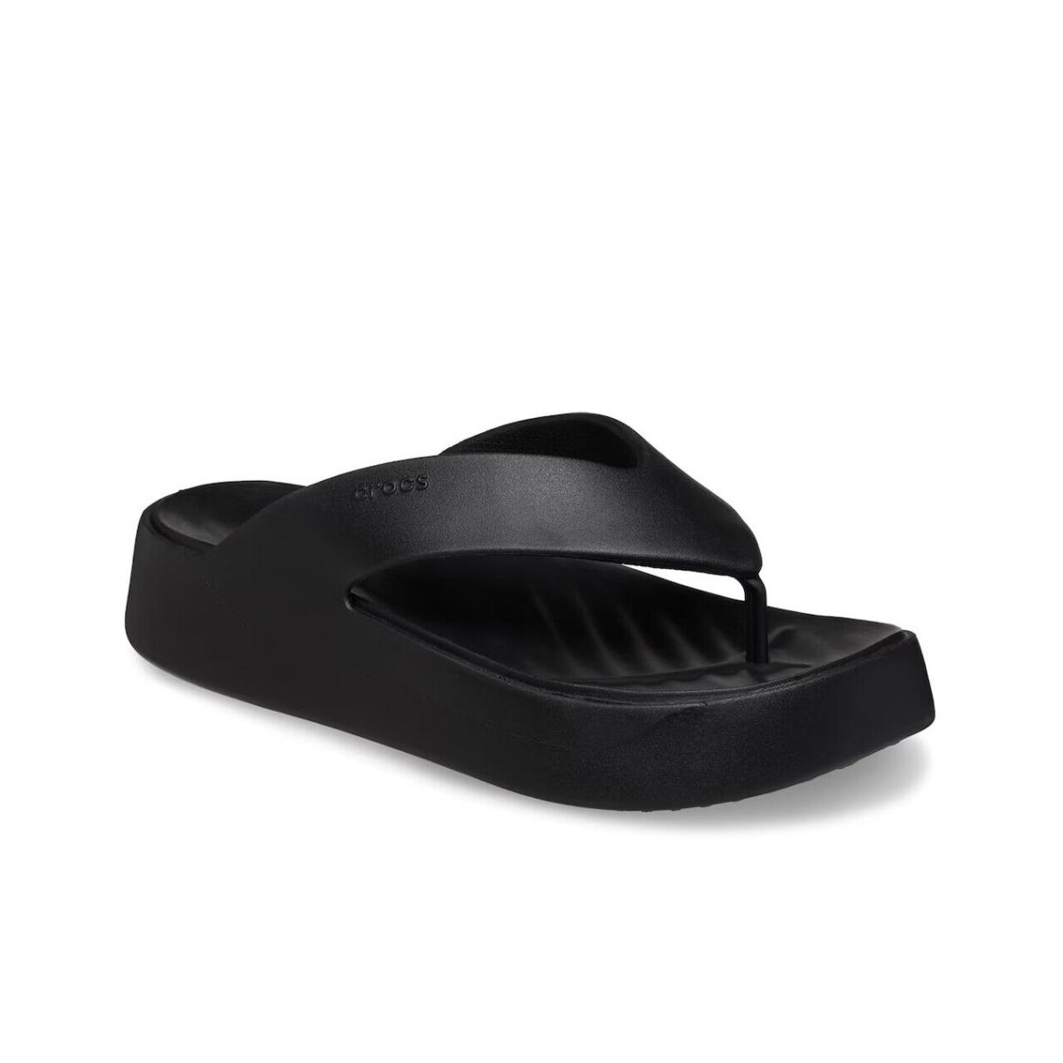 Womens Crocs Getaway Platform Black Matlite Sandal