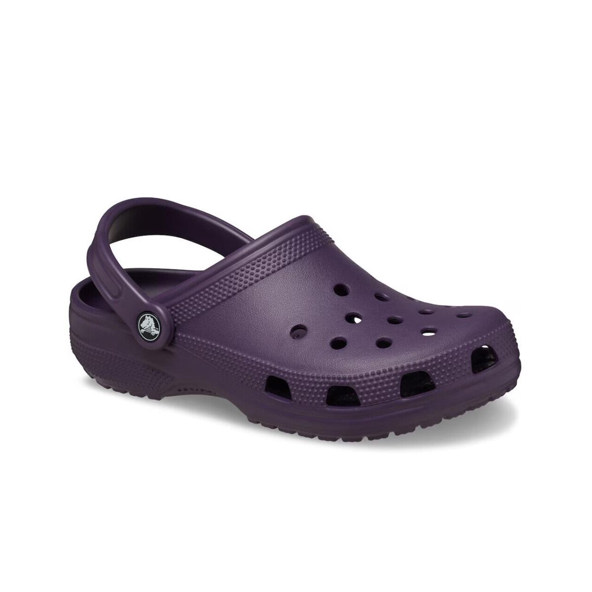 Womens Crocs Classic Dark Purple Croslite Clog - Purple