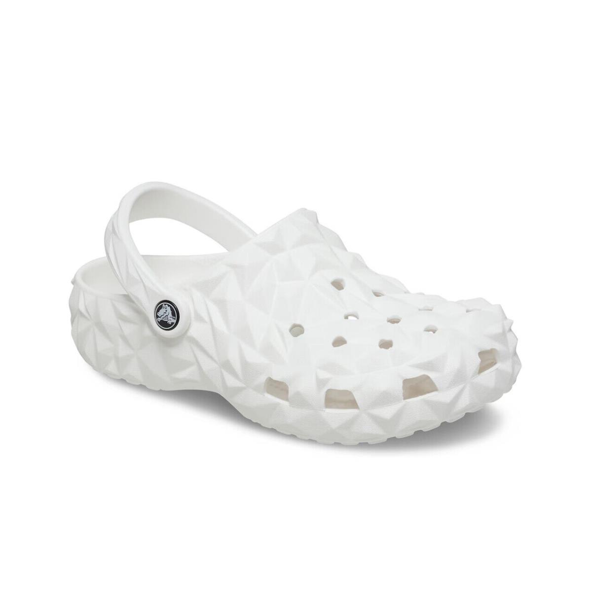 Womens Crocs Classic Geometric White Eva Clog - White