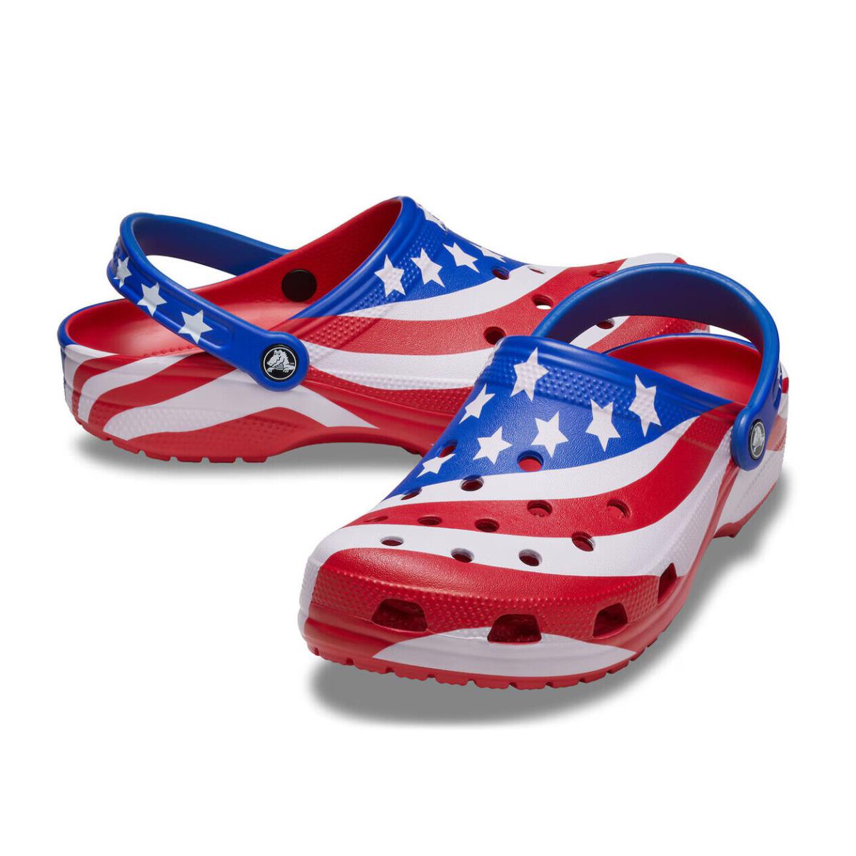 Mens Crocs Classic American Flag Multicolor Eva Clog