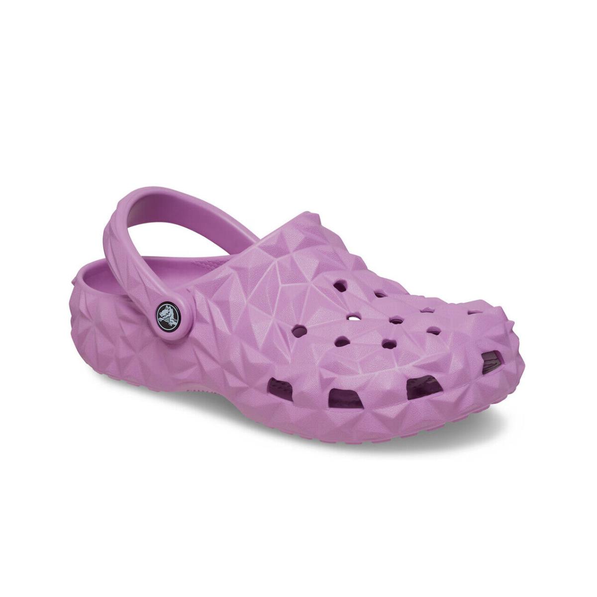 Womens Crocs Classic Geometric Purple Eva Clog