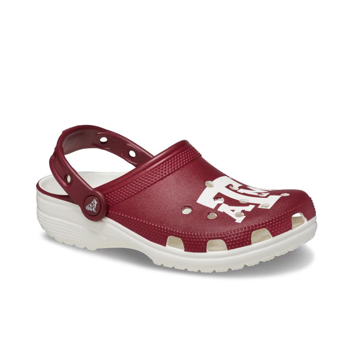 Mens Crocs College Texas A M Classic Red White Eva Clog