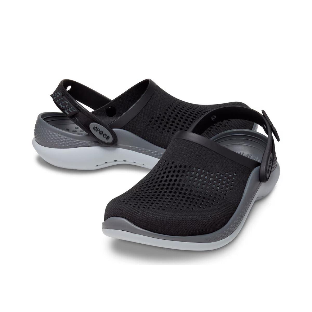 Mens Crocs Literide Balck Matlite Clog