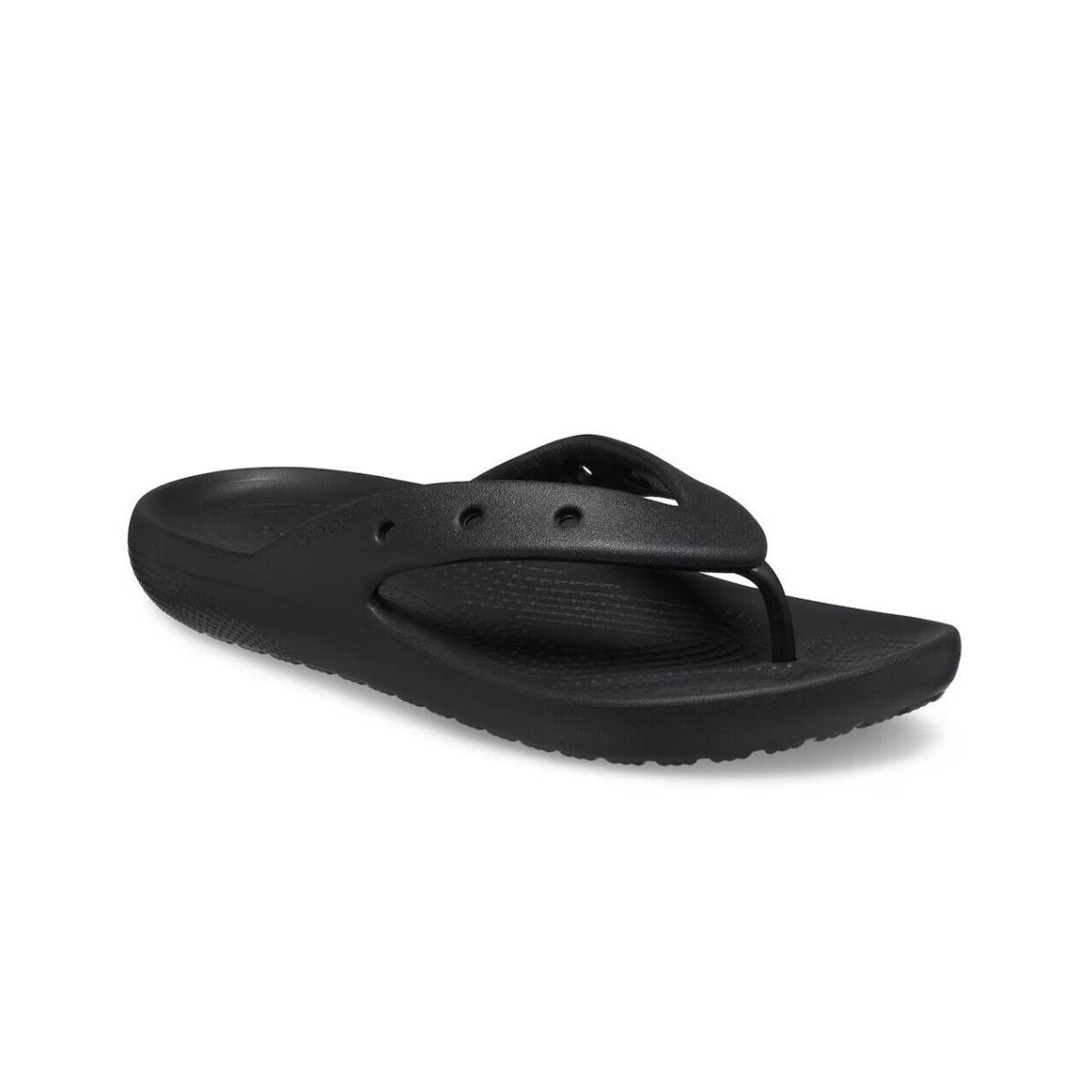 Womens Crocs Classic V2 Black Eva Flip Flop