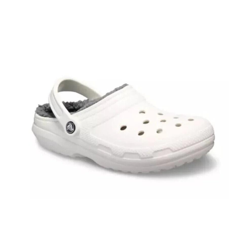 Womens Crocs Classic Lined White Croslite Clog - White