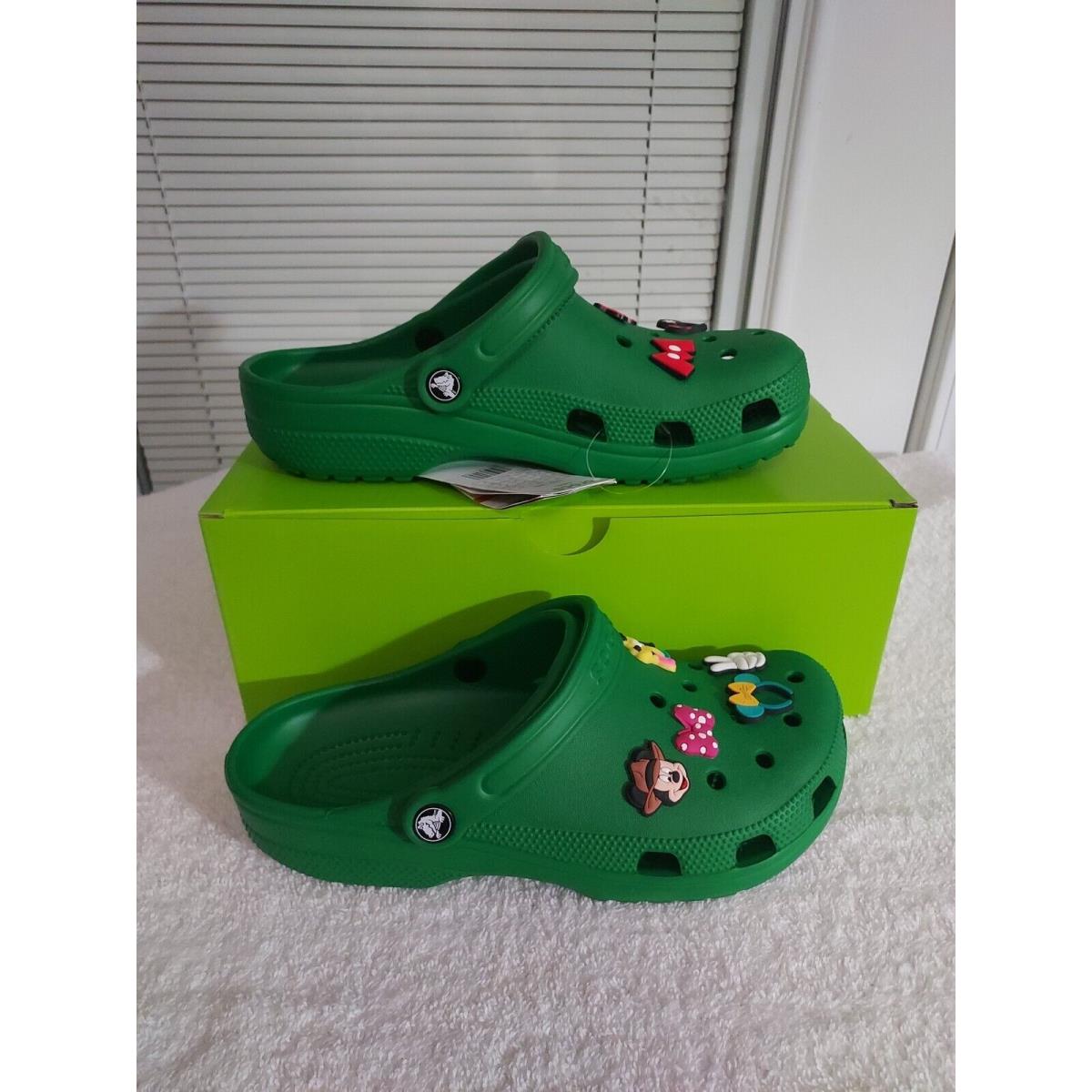 Crocs Size 10 Women`s Classic Green Ivy Disney Clogs