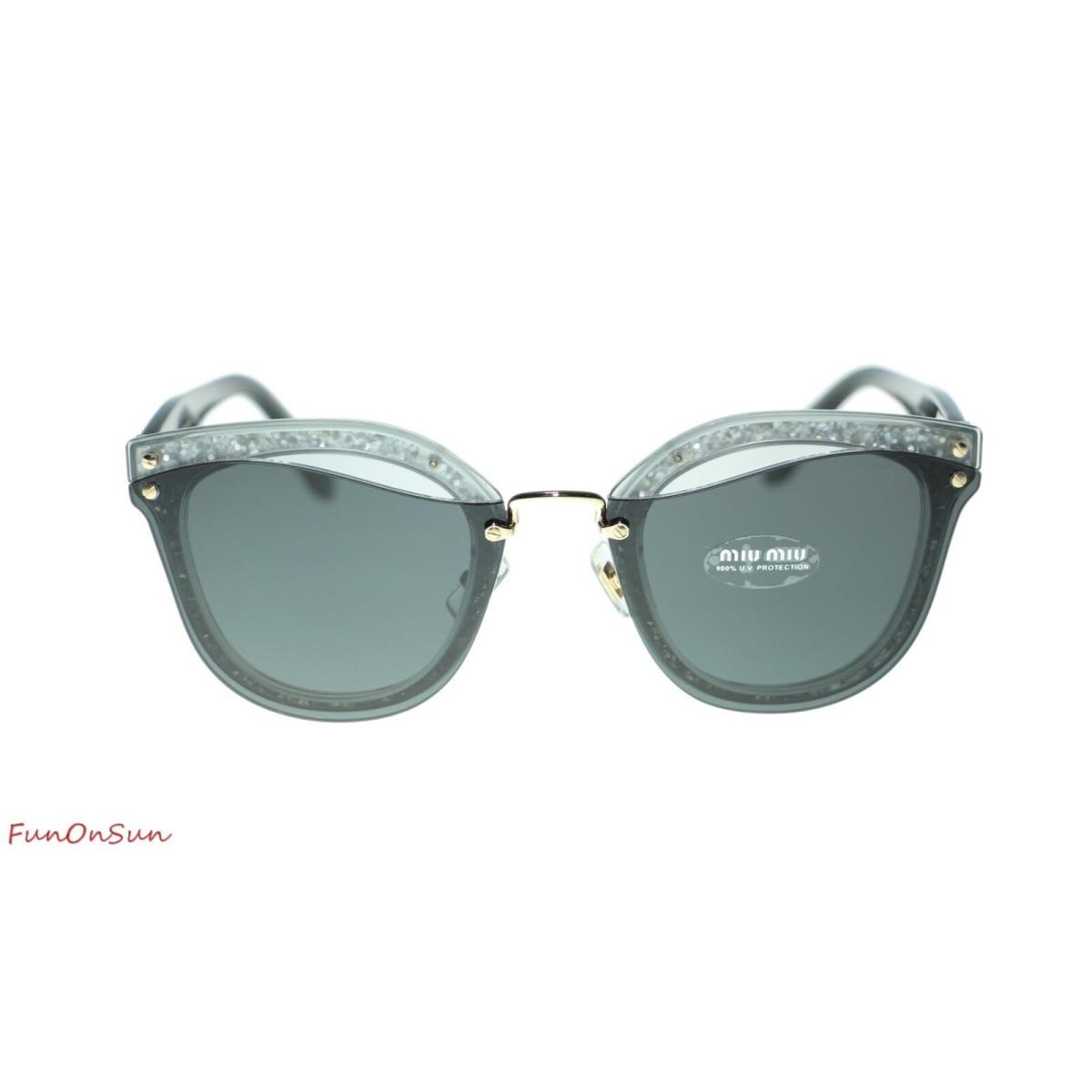 Miu Miu Women Sunglasses MU03TS UES5S0 Grey Glitter/grey Lens 65mm