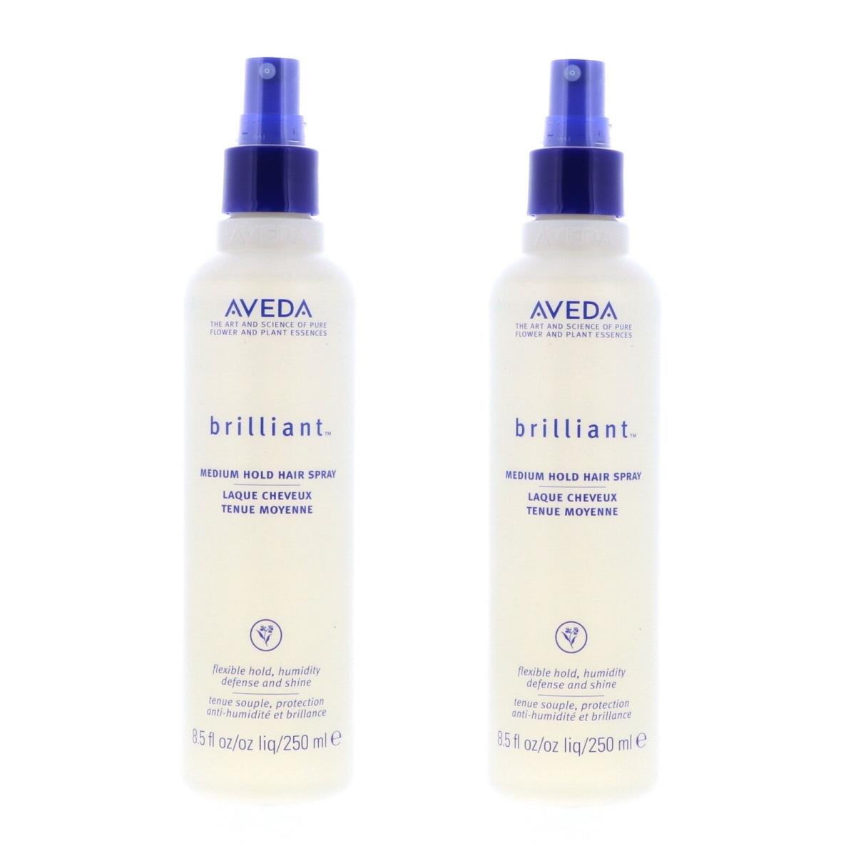 Aveda Brilliant Medium Hold Hair Spray 8.5 oz Pack of 2