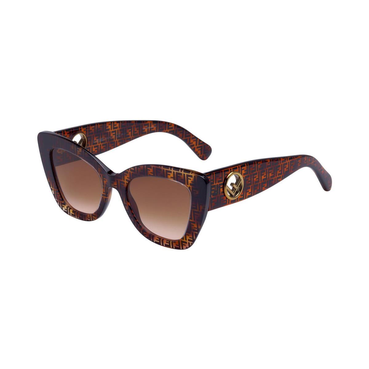 Fendi Sunglasses FF0327/S 086M2 52mm Brown Fendi Monogram / Brown Lens