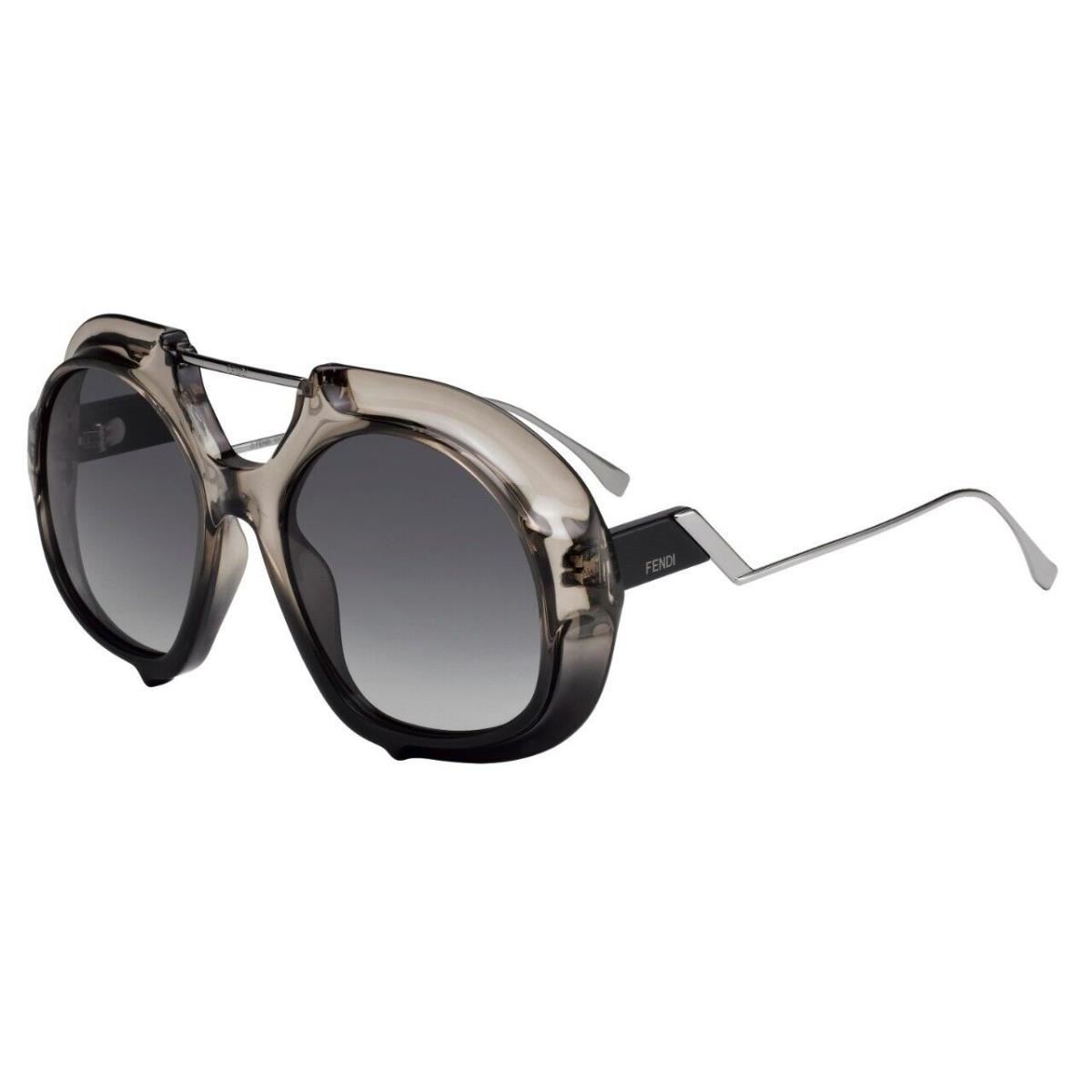 Fendi FF 0316/S Mng 9O Fashion Sunglasses Crystal Black/dark Grey Shaded