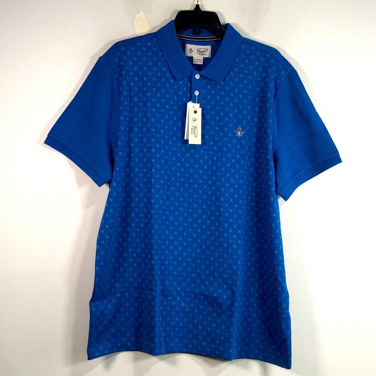 Men`s Original Penguin Short Sleeve Polo Shirt Size XL - Classic Blue