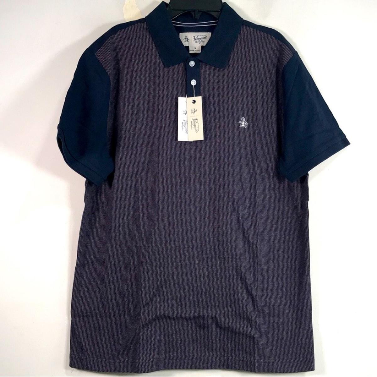 Men`s Original Penguin Short Sleeve Polo Shirt Size M - Dark Sapphire