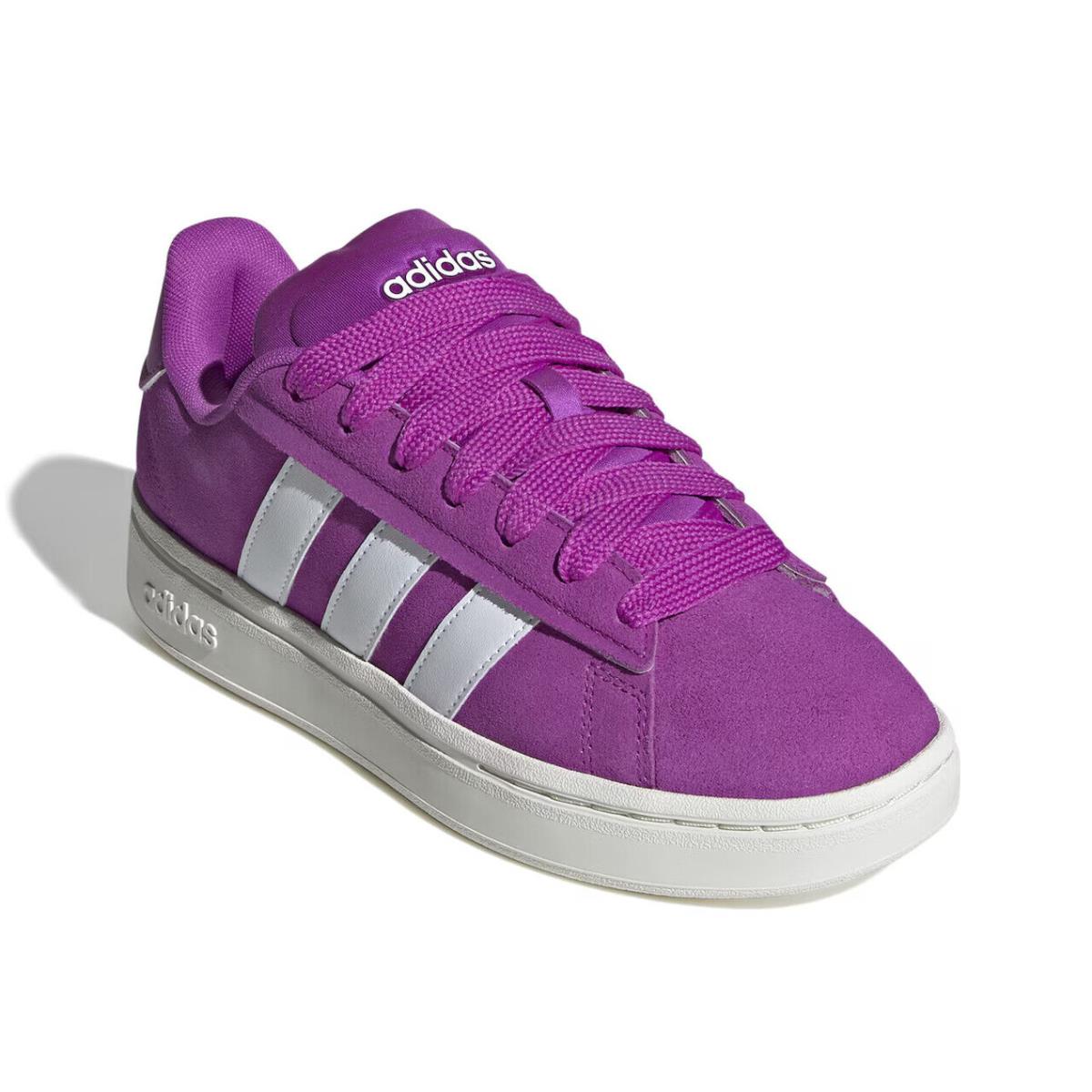 Womens Adidas Grand Court Alpha 00S Purple Suede Sneaker Shoes - Purple