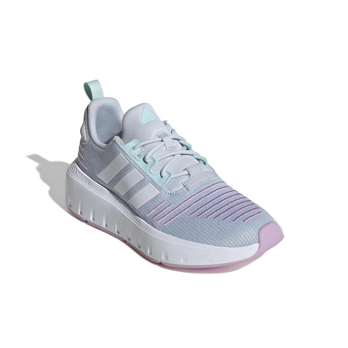 Girl`s Sneakers Athletic Shoes Adidas Kids Swift Run 23 Big Kid - Halo Blue/White/Bliss Lilac