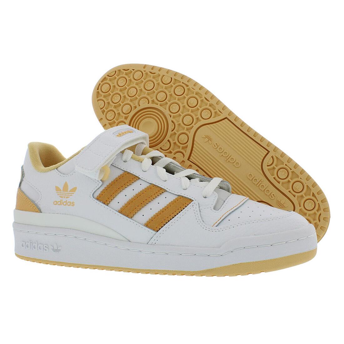 Adidas Forum Low Mens Shoes - Cloud White/Pulse Amber/Orange Rush, Main: White