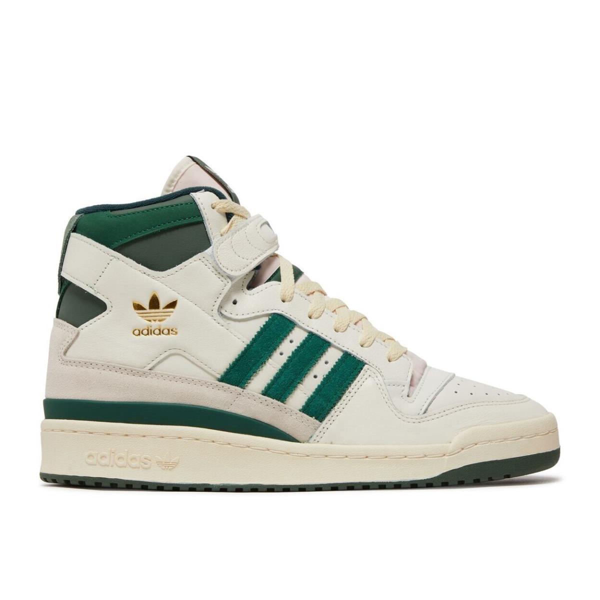 Adidas Forum 84 High Off White Dark Green Men s Sizes GW2203 - Ivory