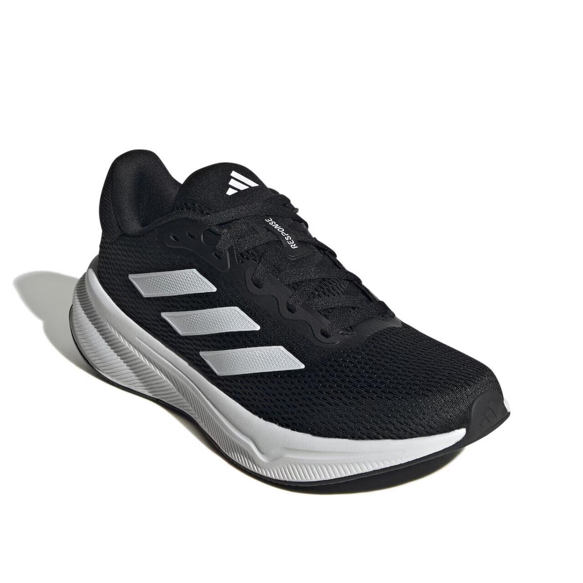 Womens Adidas Response Black White Mesh Running Shoes - Black