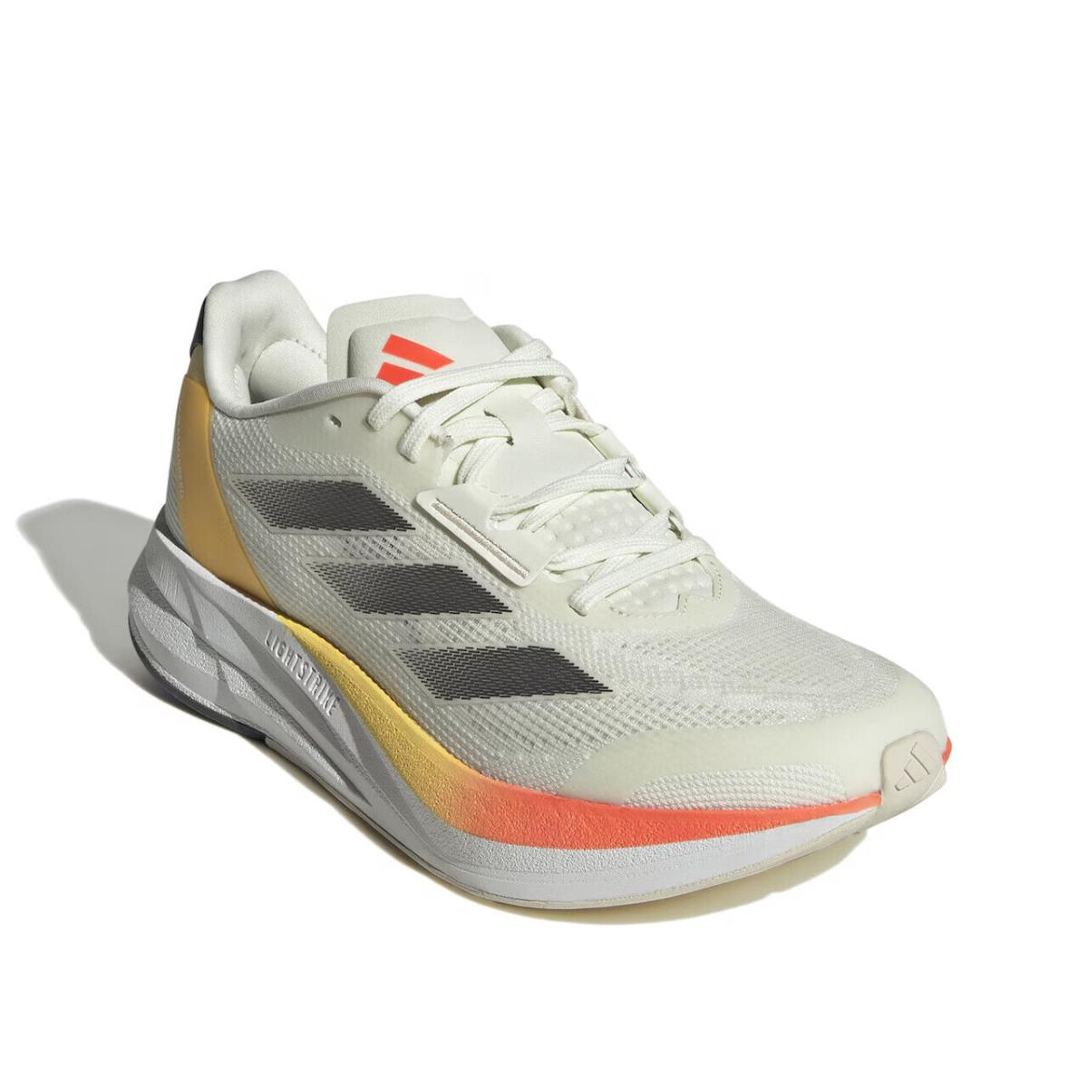 Womens Adidas Duramo Speed White Orange Mesh Running Shoes - White