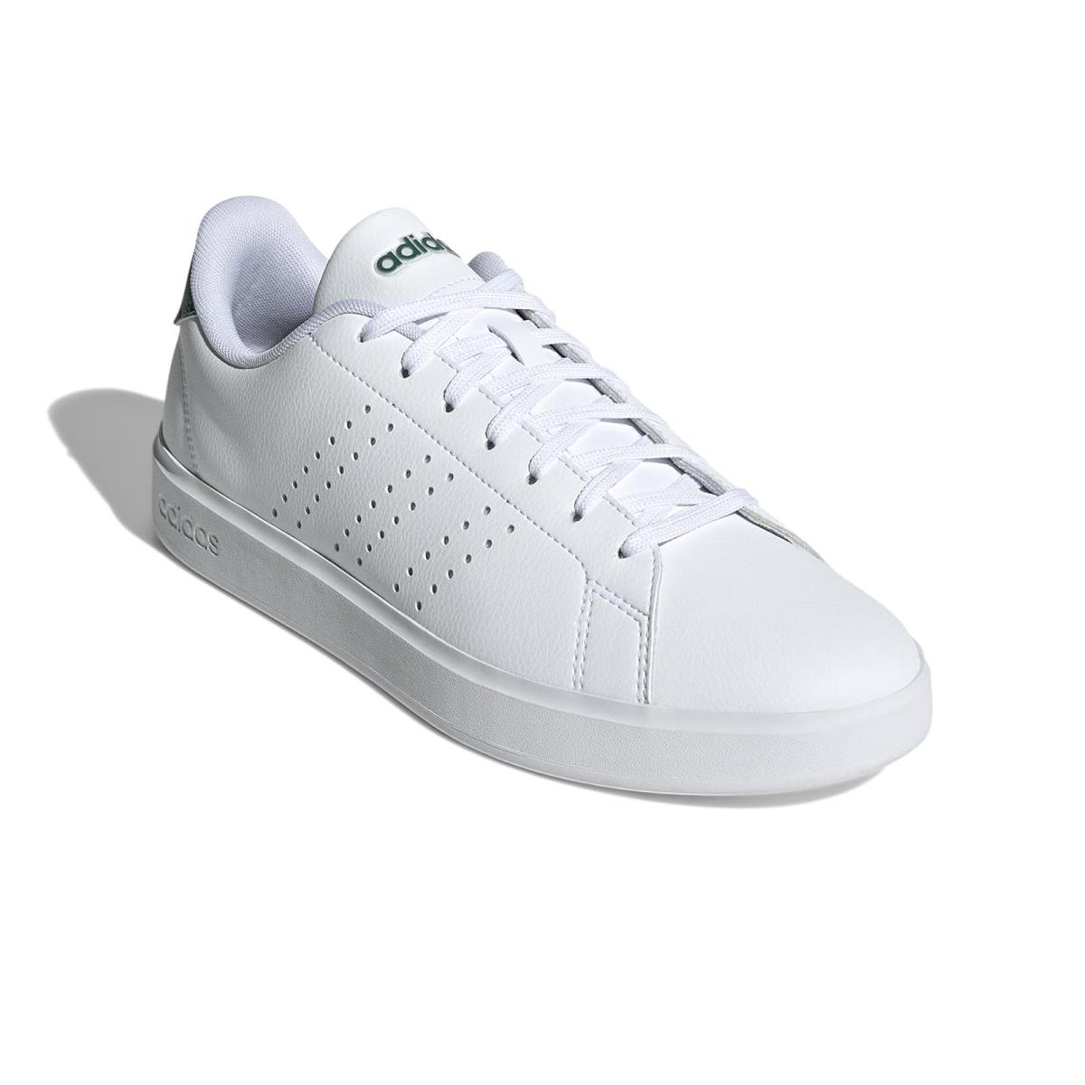 Man`s Sneakers Athletic Shoes Adidas Advantage 2.0 - White/Black/Collegiate Green