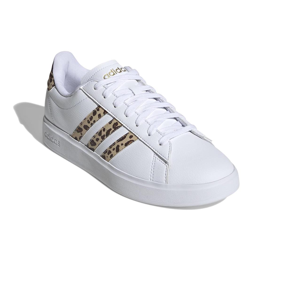 Woman`s Sneakers Athletic Shoes Adidas Grand Court 2.0 - White/Magic Beige/Matte Gold