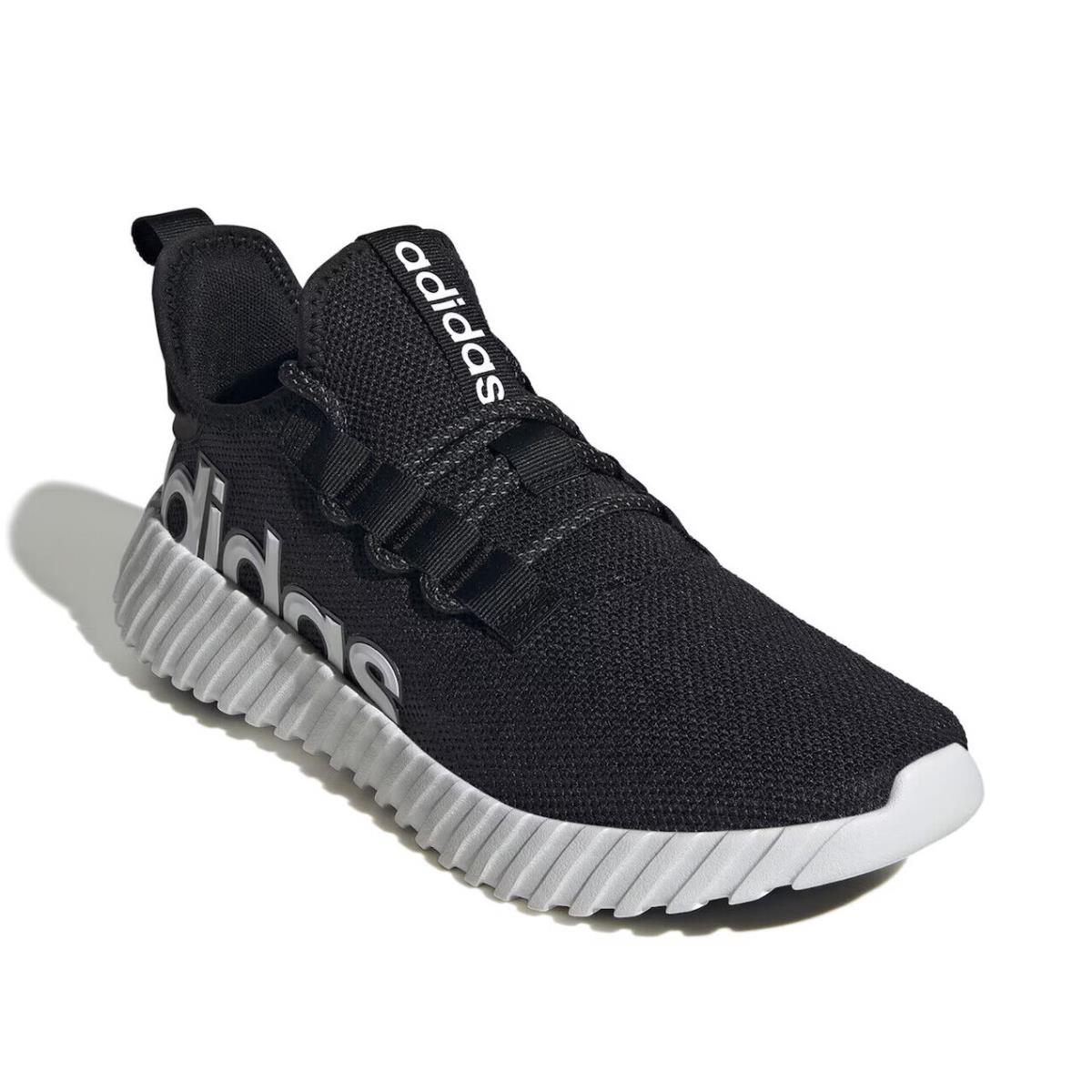 Mens Adidas Kaptir 3.0 Black Knit Sneaker Shoes - Black