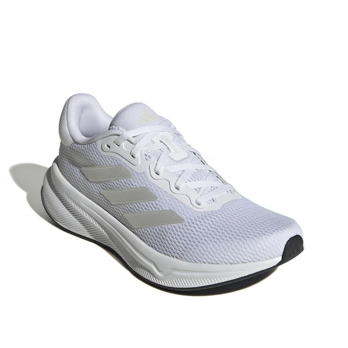 Womens Adidas Response White Silver Mesh Running Shoes - White