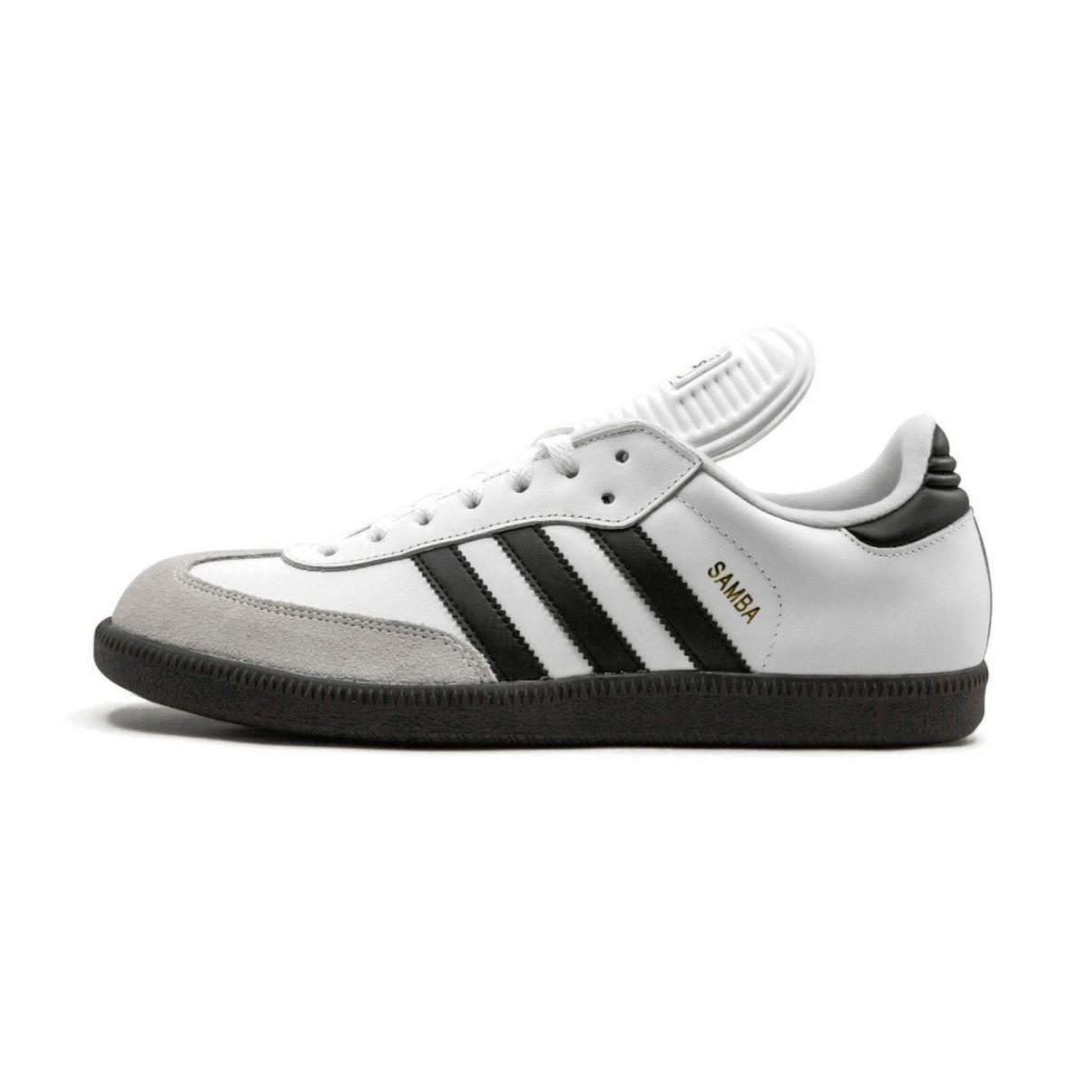 Men`s Adidas Samba Classic Sneakers 772109 White/black/white Dark Brown Sole - White