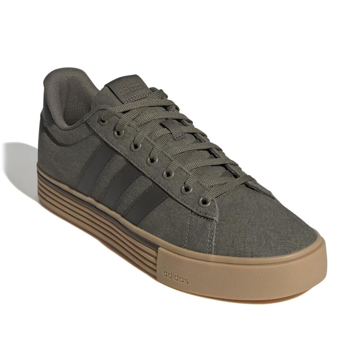 Mens Adidas Daily 4.0 Dark Green Canvas Sneaker Shoes