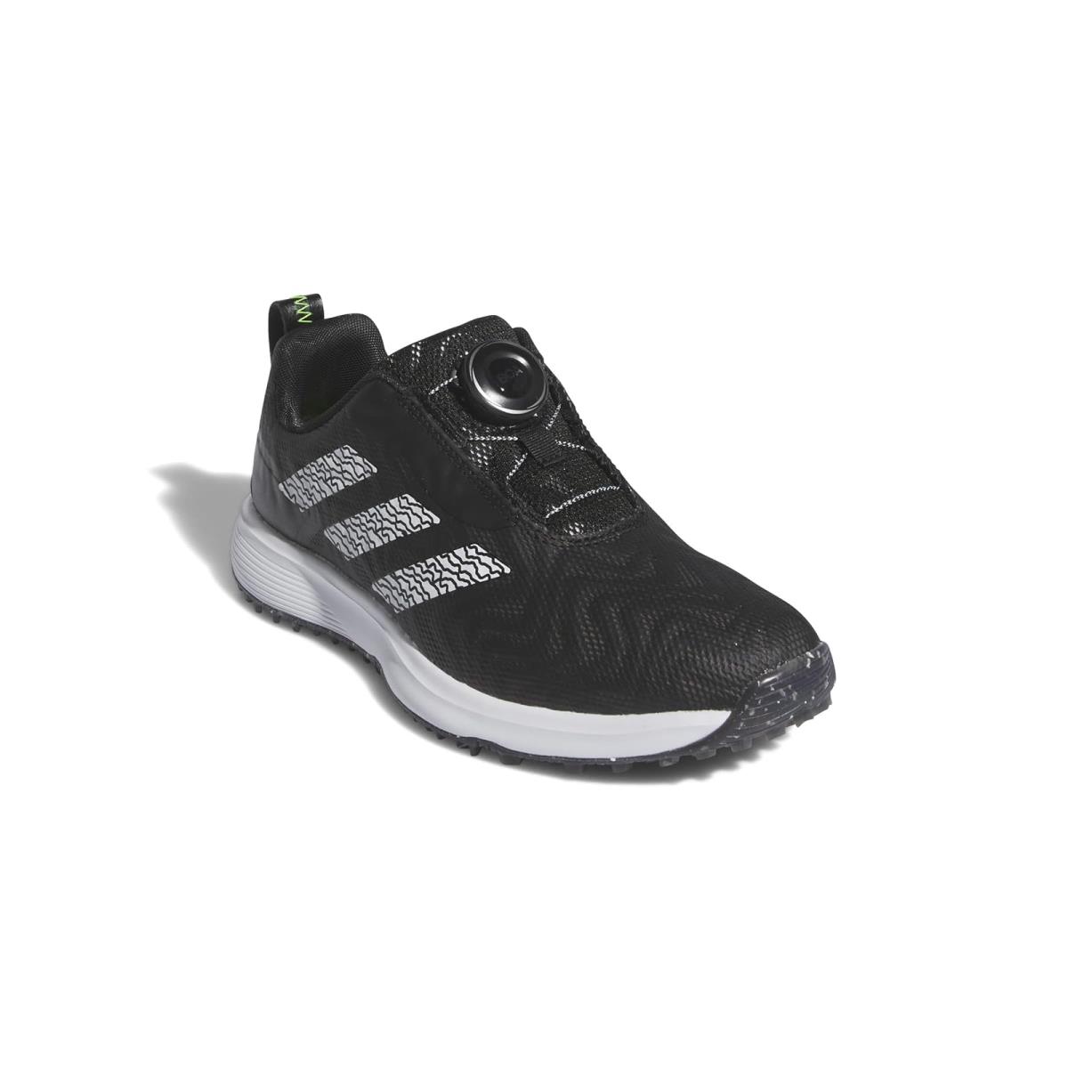 Children Unisex Adidas Golf Codechaos Boa 25 Golf Shoes Little Kid/big Kid - Core Black/Footwear White/Lucid Lemon