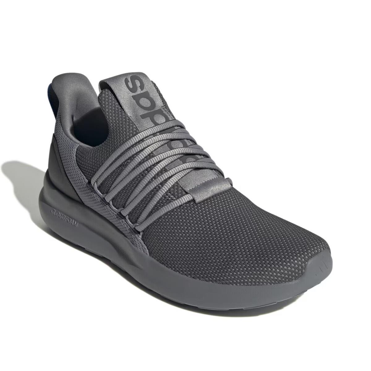 Mens Adidas Lite Racer Adapt 7.0 Grey Knit Running Shoes - Gray