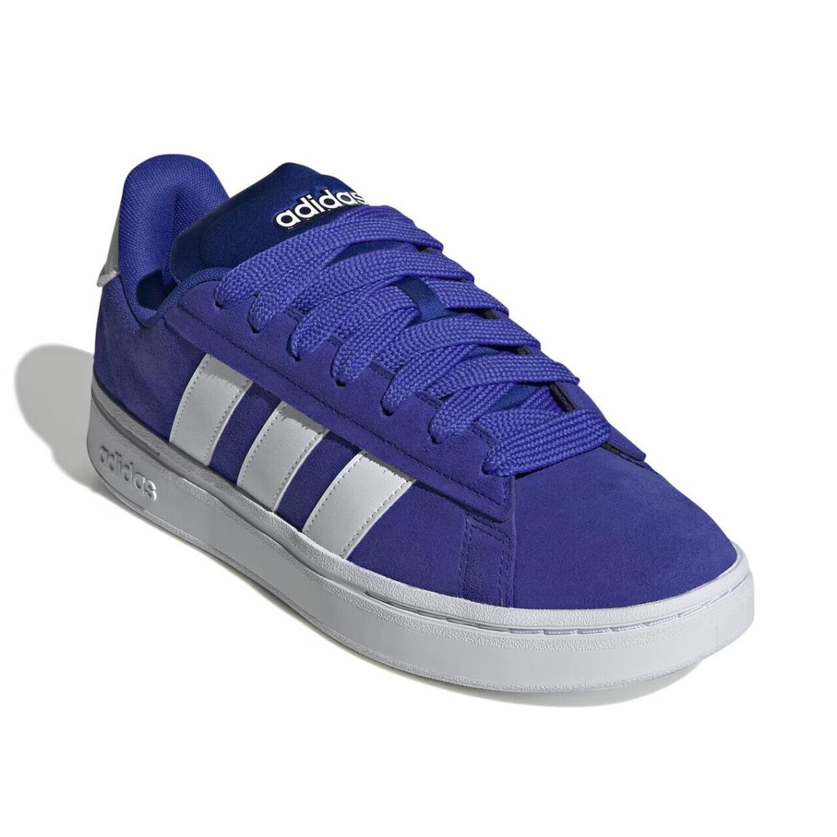 Mens Adidas Grand Court Alpha 00S Blue Leather Sneaker Shoes - Blue