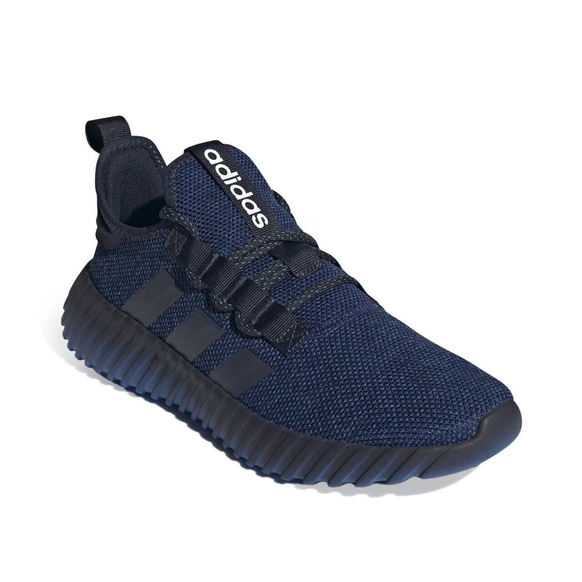 Mens Adidas Kaptir 3 Dark Blue Knit Sneaker Shoes - Blue