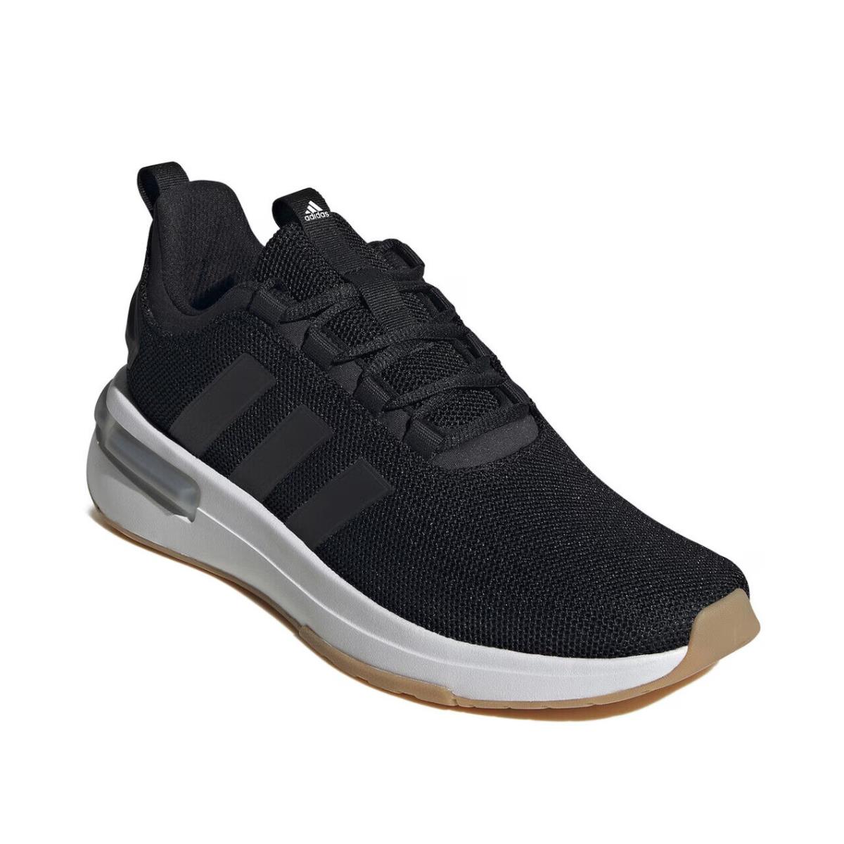 Mens Adidas Racer TR23 Black White Fabric Sneaker Shoes - Black