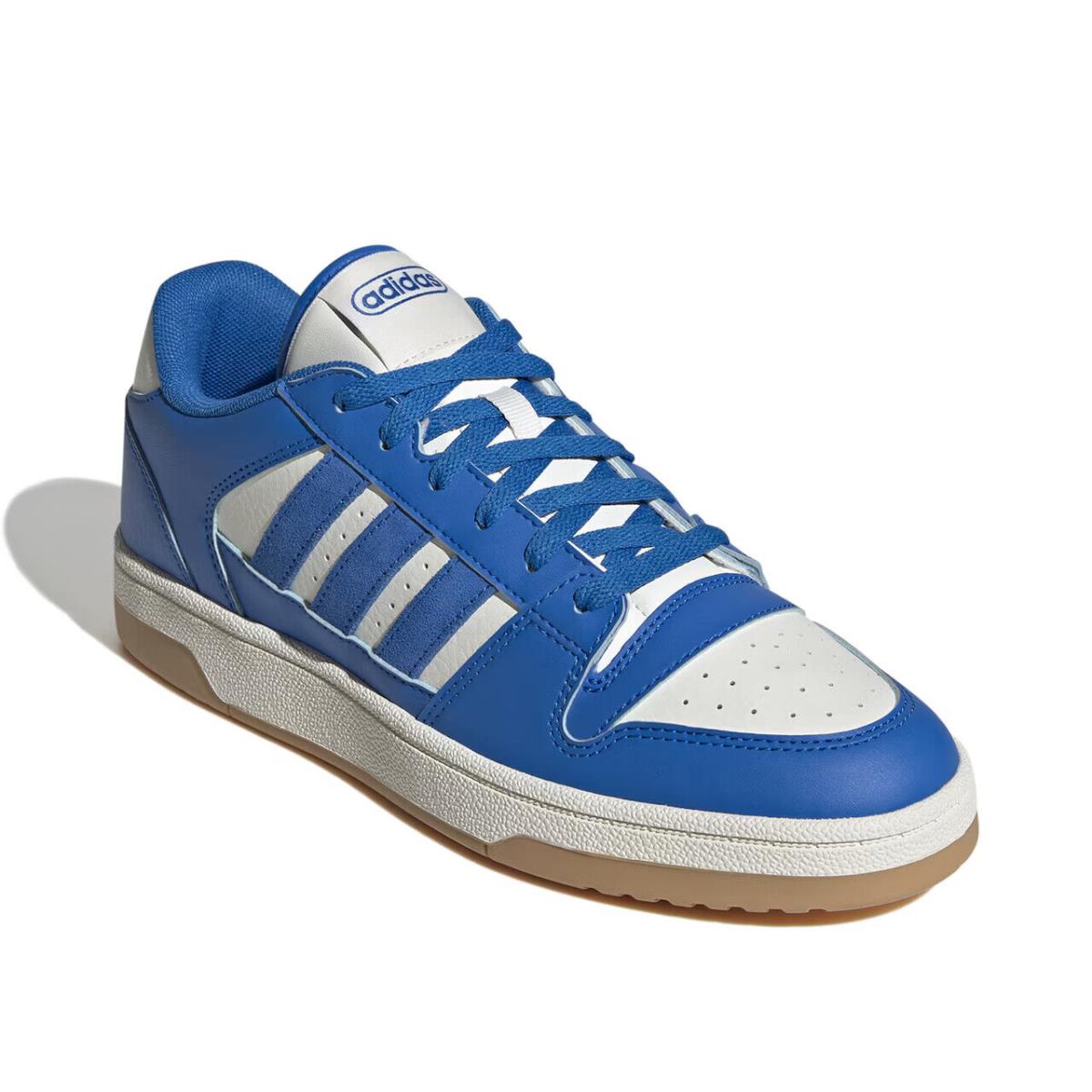 Mens Adidas Break Start Blue Leather Basketball Shoes