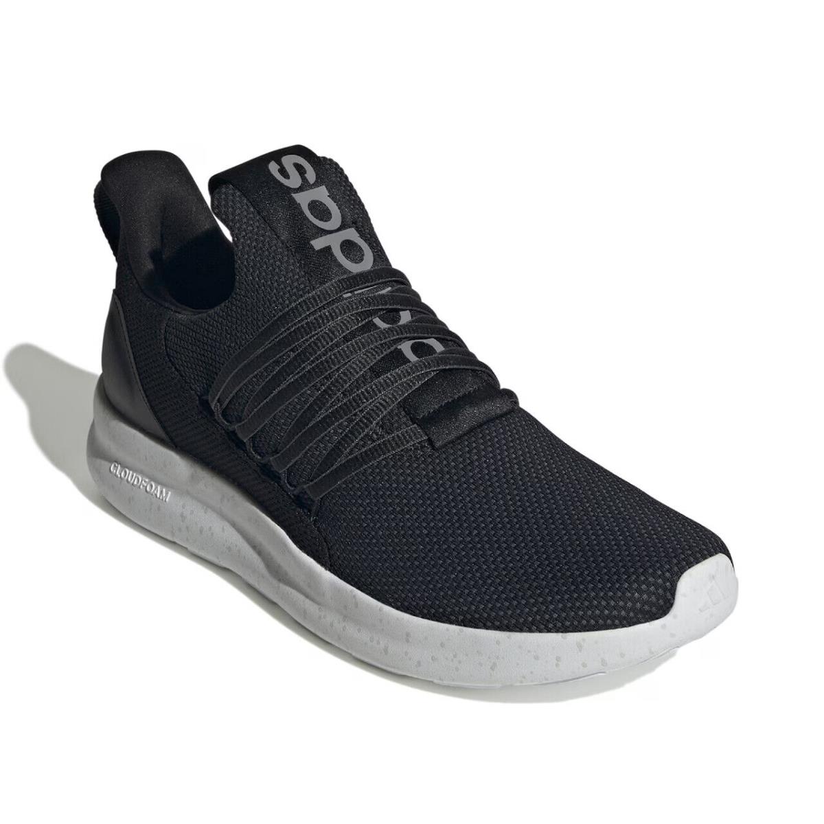 Mens Adidas Lite Racer Adapt 7.0 Black Knit Running Shoes - Black