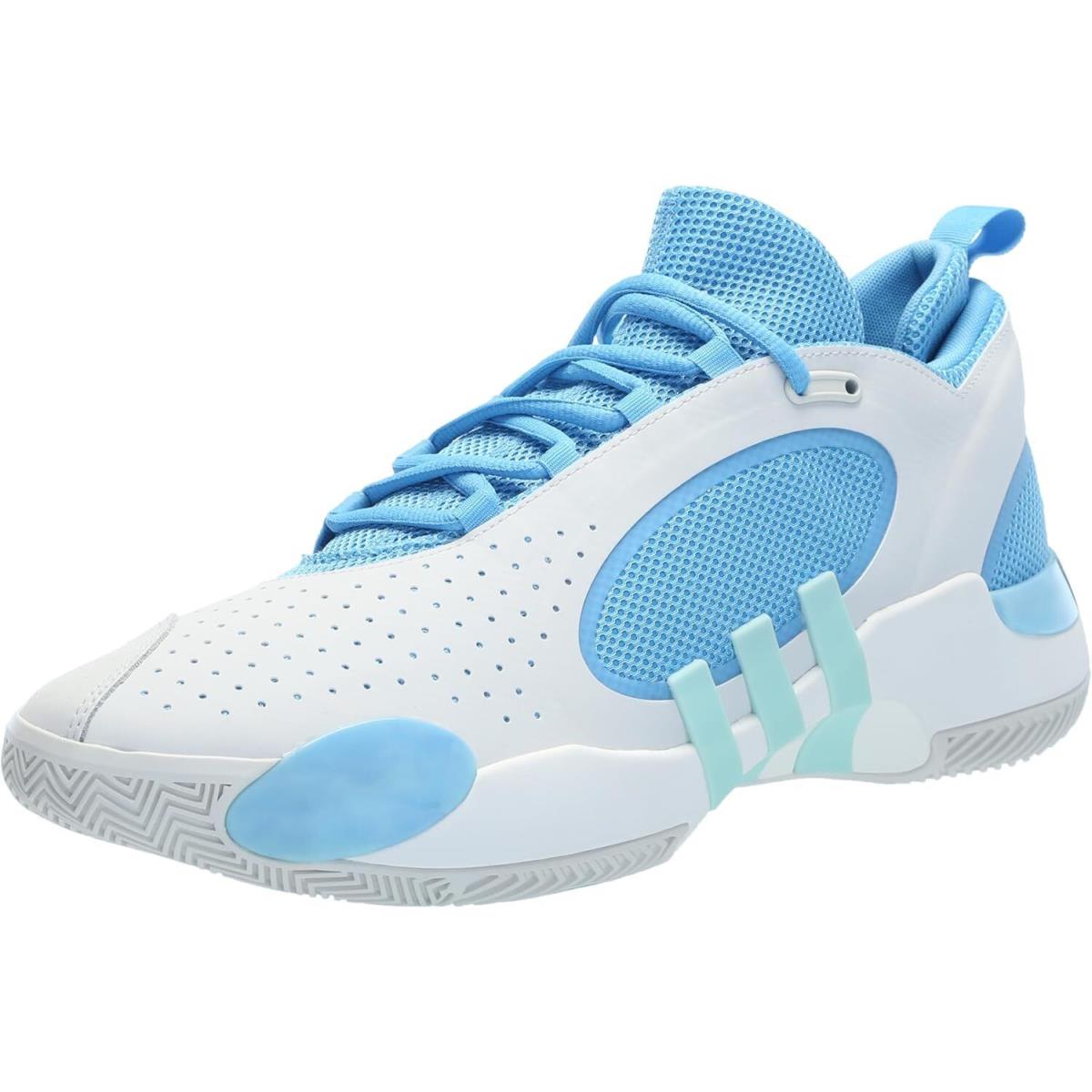 Adidas Men`s D.o.n. Issue 5 Trainers Sneaker - Semi Blue Burst/Semi Flash Aqua/Crystal White