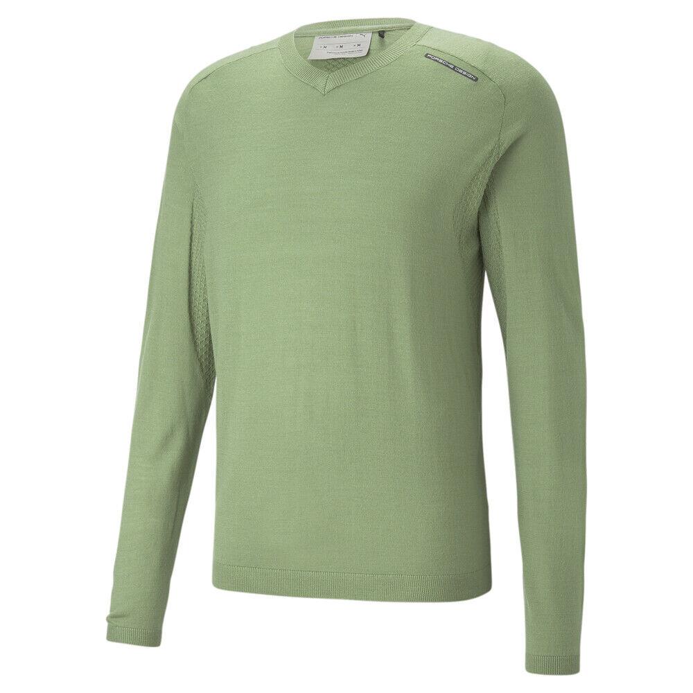 Puma Pd Evoknit Vneck Sweatshirt Mens Green 53615423