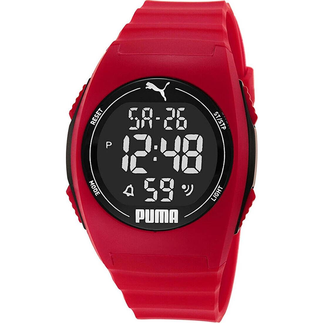 Puma Unisex Puma 4 Polyurethane Watch Red or Blue Color Water Resistant 10ATM Red