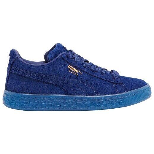 Puma Suede Classic Jr `mono Gold - Elektro Blue Gold` 381470-02 Retro - Elektro Blue-Gold