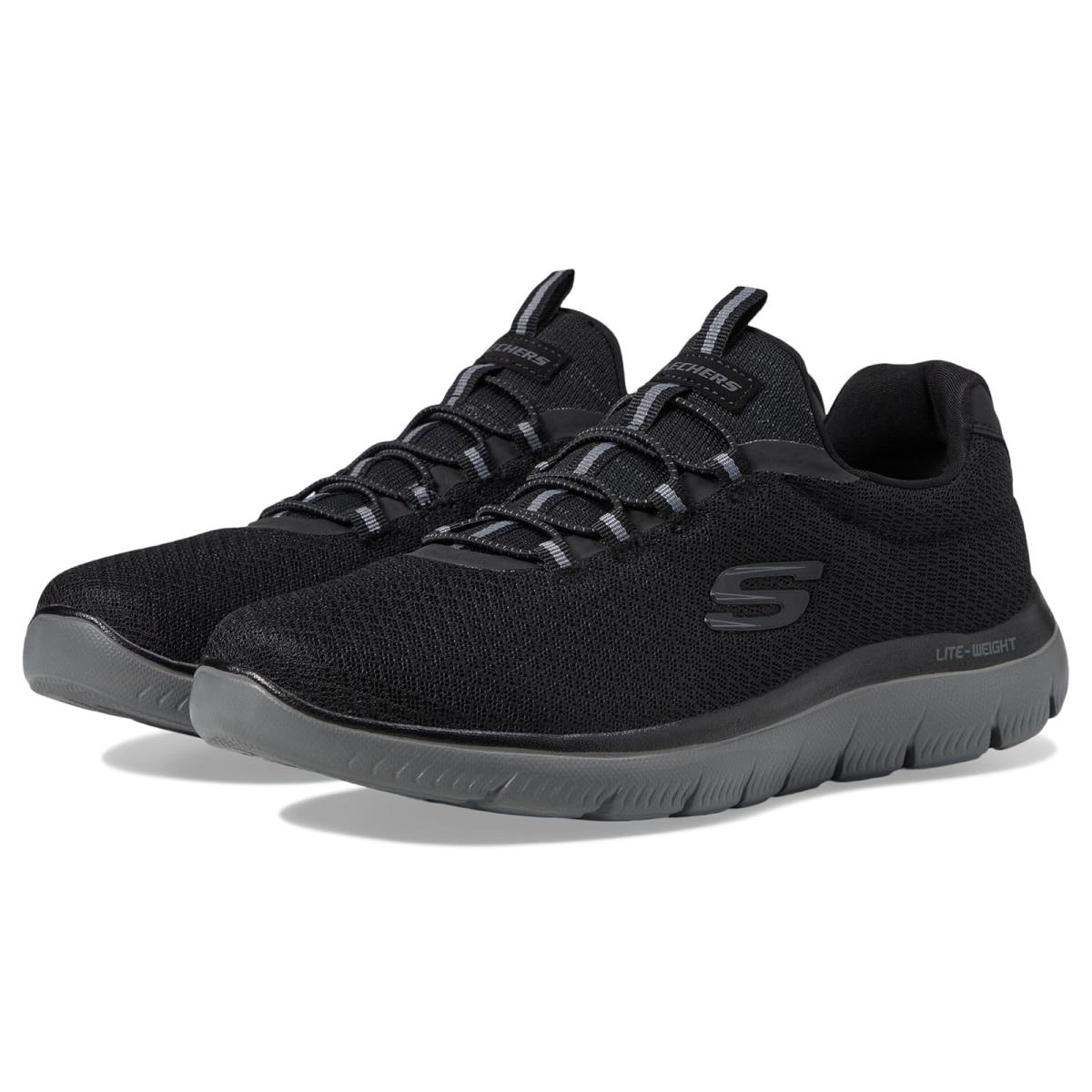 Man`s Sneakers Athletic Shoes Skechers Summits - Black/Charcoal